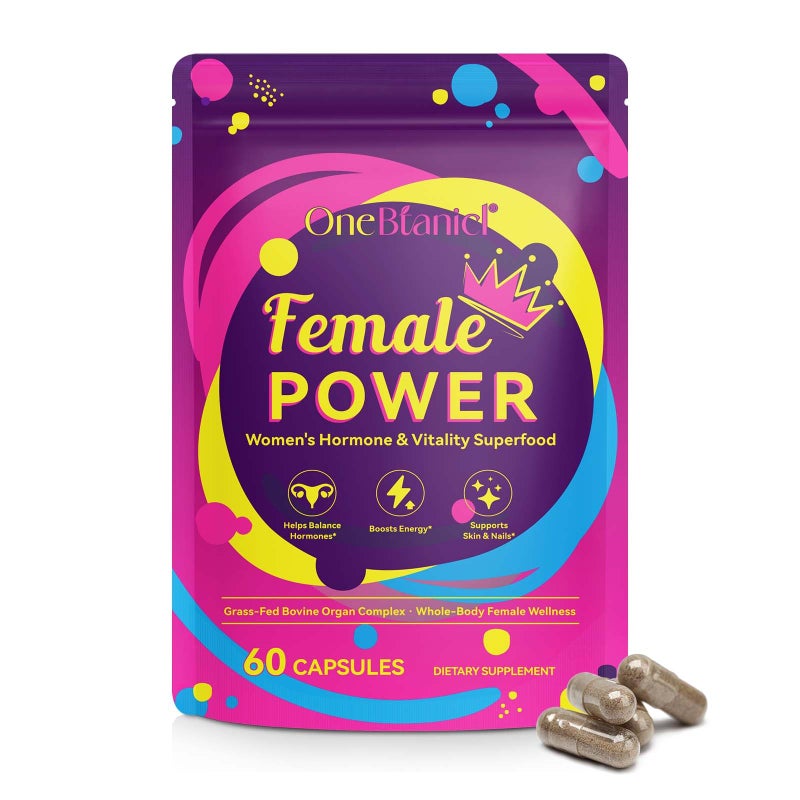 Beef Organ Supplement for Women,Hormone Balance for Women Natural Beef Organ Supplement 100% Grass Fed, Energy & Wellness for Women-60PCS (60PCS)